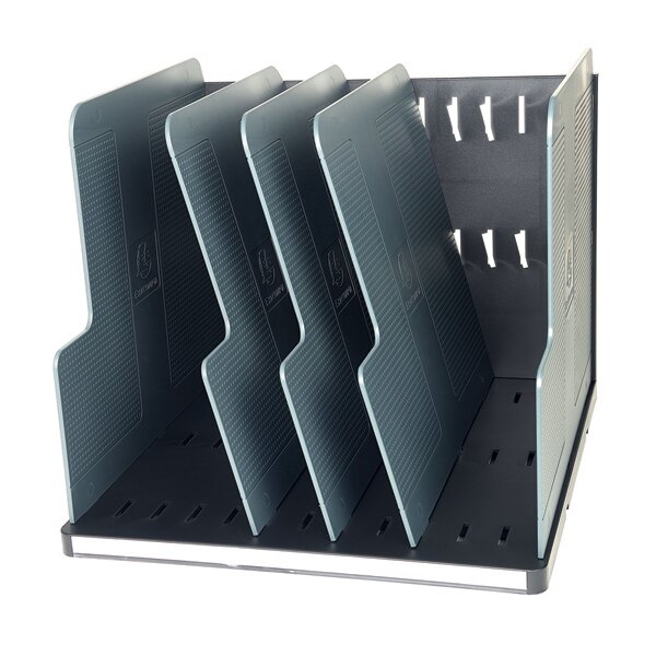 EXACOMPTA Sortierstation MODULOTOP, 4 Fächer, schwarz grau