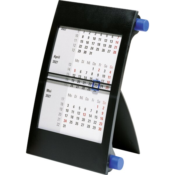 rido id&eacute; Tischkalender 3-Monatskalender 2027/2028, schwarz