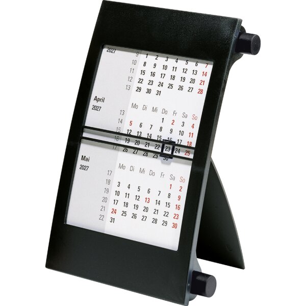 rido id&eacute; Tischkalender 3-Monatskalender 2027/2028, schwarz