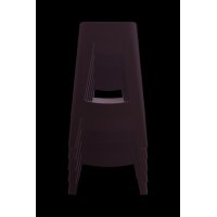 PAPERFLOW Tabouret BELLINI, set de 5, hauteur: 460 mm, blanc