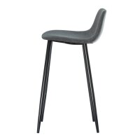 PAPERFLOW Tabouret de bar MUST, set de 2, gris