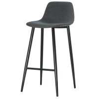PAPERFLOW Tabouret de bar MUST, set de 2, gris
