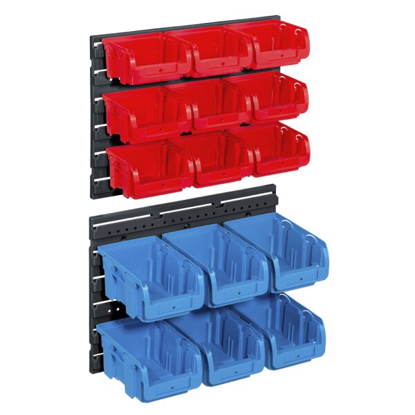 allit Sichtlagerkasten-Set ProfiPlus >C< 1+2 17, rot blau