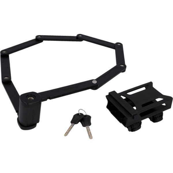 FISCHER Falt-Fahrradschloss XL mit Halter, Länge: 1.100 mm