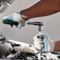 HYGOSTAR Gant de travail STRUCTA I, blanc, XXL