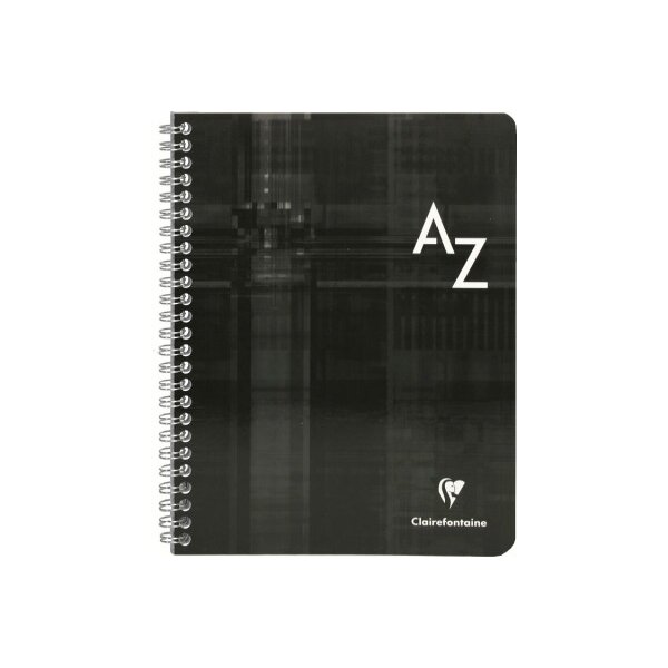 CLAIREFONTAINE Spiralheft mit Index 17x22cm 8949 5mm, A-Z, ass. 50 Blatt