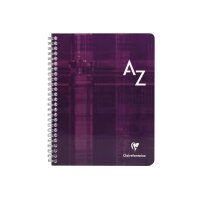 CLAIREFONTAINE Spiralheft mit Index 17x22cm 8949 5mm, A-Z, ass. 50 Blatt