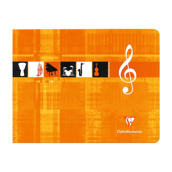 CLAIREFONTAINE Musikheft Italian 22x17cm 3754 weiss 24 Blatt