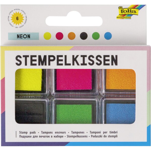 folia Stempelkissen Set "Pastell", 6-farbig sortiert