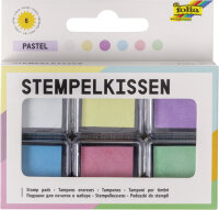 folia Tampon encreur set Pastel, 6 couleurs assorties