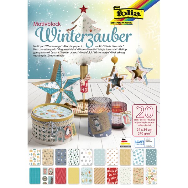 folia Motivblock "Winterzauber", 240 x 340 mm, 20 Blatt