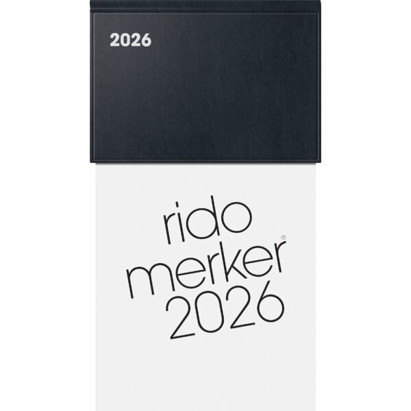 rido id&eacute; Tischkalender Merker Miradur, 2027, schwarz