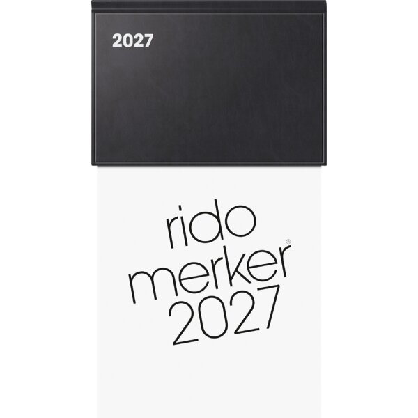 rido id&eacute; Tischkalender Merker Miradur, 2027, schwarz