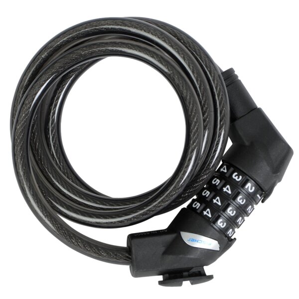 FISCHER C&acirc;ble antivol pour v&eacute;lo, longueur : 1.200 mm, noir