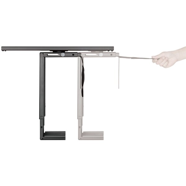 LogiLink PC-Halter, aus Metall, dreh- &amp; ausziehbar, schwarz