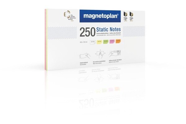 MAGNETOPLAN Static Notes 200x100mm 11250210 ass. 250 pcs.