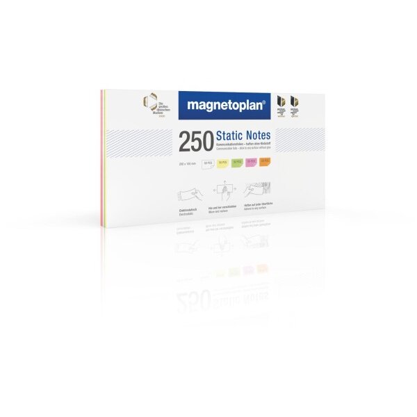 MAGNETOPLAN Static Notes 200x100mm 11250210 ass. 250 pcs.