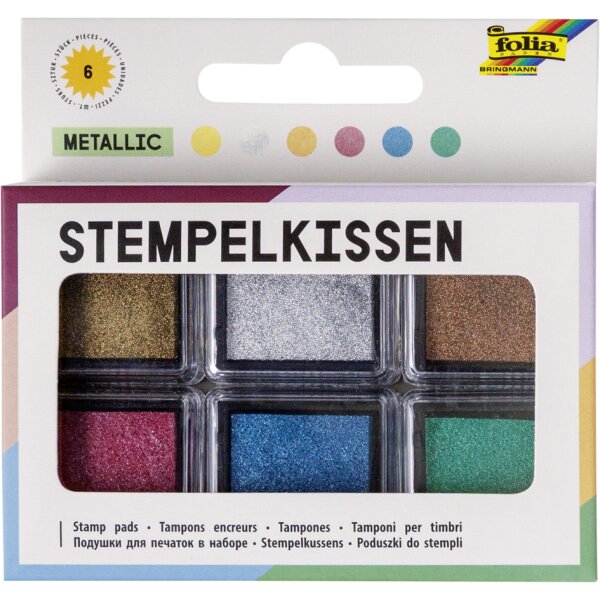 folia Tampon encreur set Basic, 6 couleurs assorties