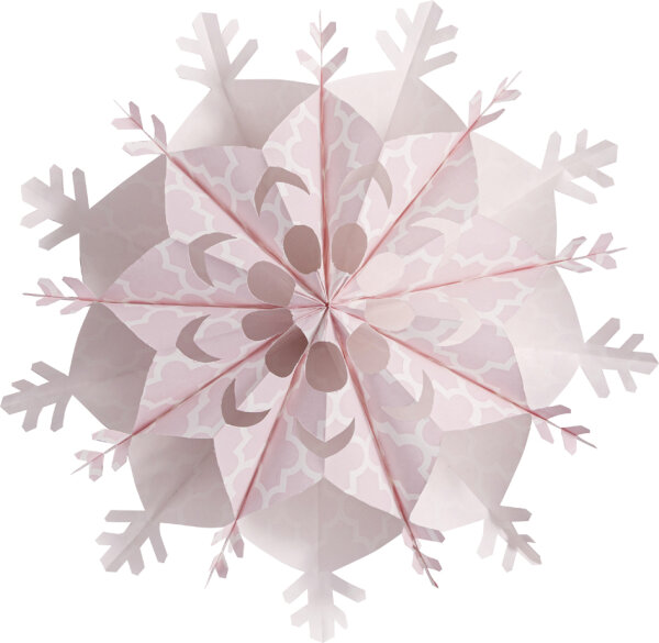folia Sterne-Bastelset Papiertüten für 3 Sterne, rosa weiss