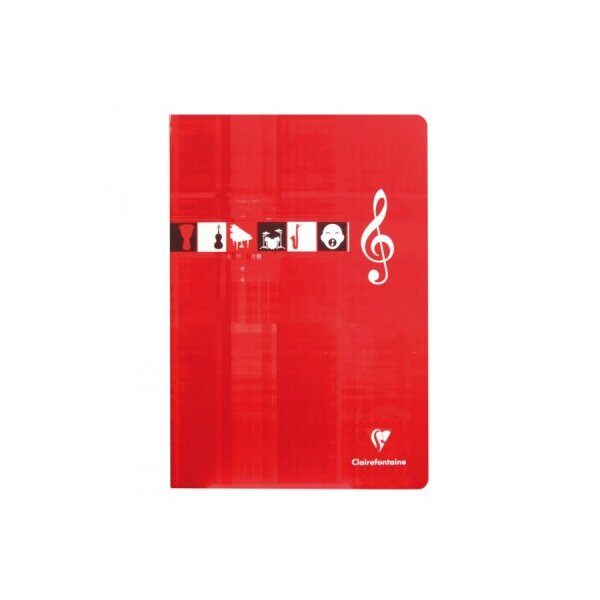 CLAIREFONTAINE Cahier musique A4 3114 blanc 24 feuilles