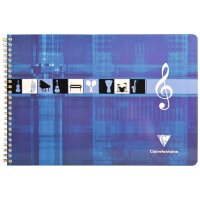 CLAIREFONTAINE Cahier musique Spiral A4 8104 blanc 25...