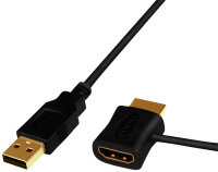 LogiLink HDMI Strom-Einspeiseadapterkabel, schwarz