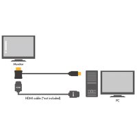 LogiLink Câble adaptateur dalimentation HDMI, noir