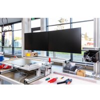 DURABLE Monitorhalterung für 2 Monitore, Tischklemme