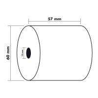 EXACOMPTA Rolle Thermopapier 10 Stk. 43347E 57x60mmx44m...