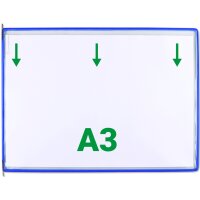 djois by tarifold Poche à pivot, A3 paysage, bleu