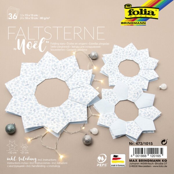 folia Faltsterne-Set "Noel" (Meissner-Technik)