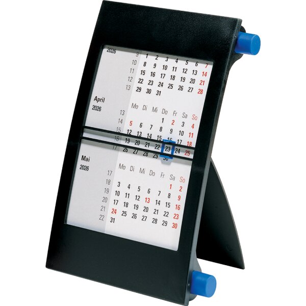 rido id&eacute; Tischkalender 3-Monatskalender 2027/2028, blau