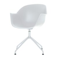 PAPERFLOW Chaise visiteur MOON, set de 2, blanc