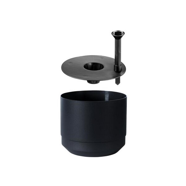 orthex Pot de fleurs PAULINA, diamètre : 140 mm, noir