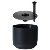 orthex Pot de fleurs PAULINA, diamètre : 140 mm, noir