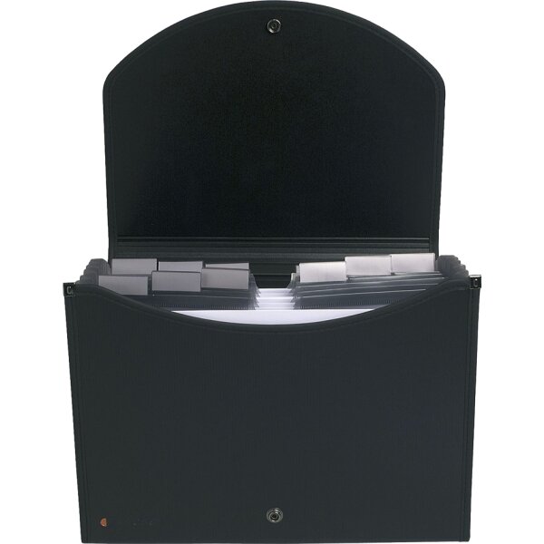 EXACOMPTA Trieur valisette EXACASE, 13 compartiments, noir