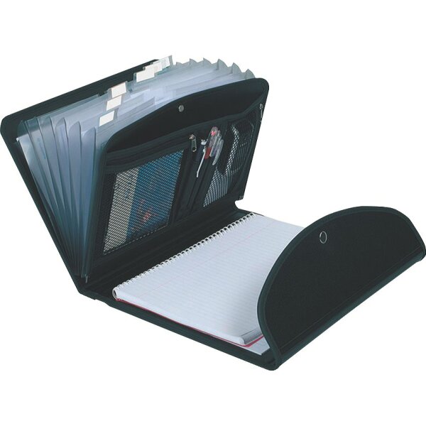 EXACOMPTA Fächermappe EXAFOLIO, 6 Fächer, schwarz