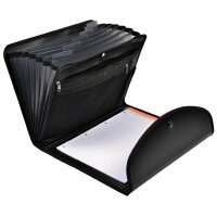 EXACOMPTA Fächermappe EXAFOLIO, 6 Fächer, schwarz