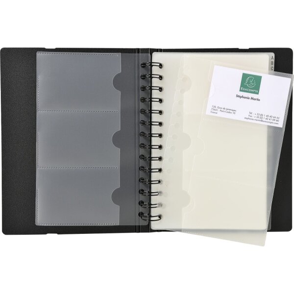 EXACOMPTA Visitenkartenbuch EXACARD, PP, schwarz