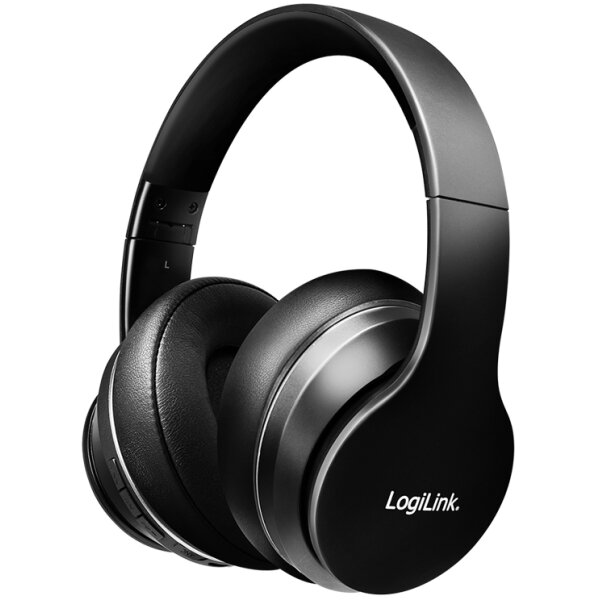 LogiLink Casque BT 5.3 Active Noise Cancelling, noir