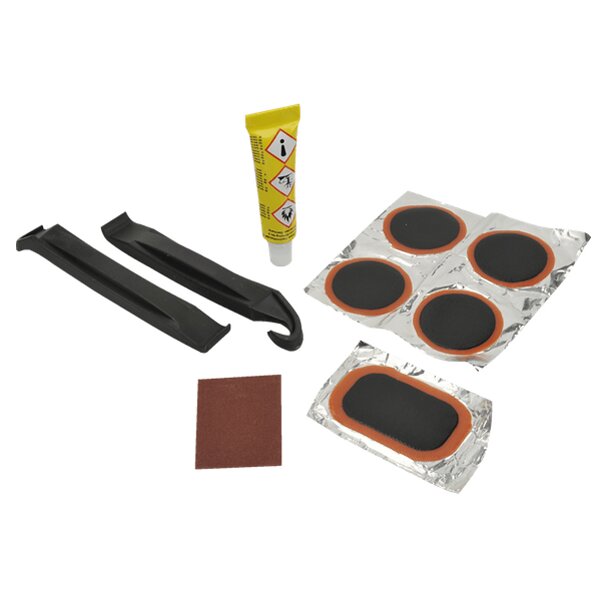 FISCHER Fahrrad-Flickbox Schläuche, 9-teilig