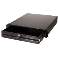 LogiLink 19" Ausziehbare Schublade, 2 HE, schwarz...
