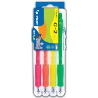 PILOT Gelschreiber G2 07 Neon Set2Go, 4er Etui