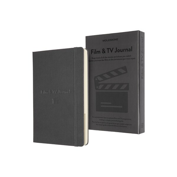 MOLESKINE Carnet Thema Film &amp; TV A5 420853551 gris fonc&eacute;, lign&eacute; 400 feuil.