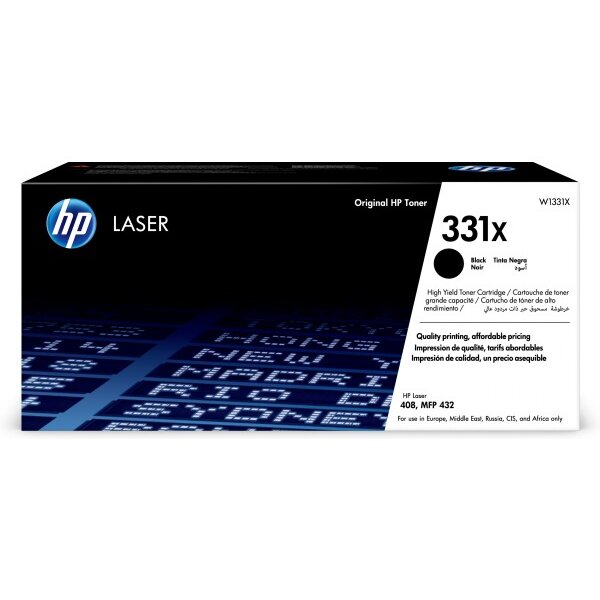 HP Cartouche toner 331X noir W1331X Laser 408dn/432fdn 15000 p.