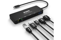 PORT Travel DockingStation-Type-C 901909 HDMI VGA USB3.1 USB-C LAN