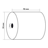EXACOMPTA Rollen Offset Papier 10 Stk. 40513E 70x70mmx40m...