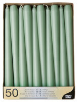 PAPSTAR Bougie de chandelier, 22 mm, pack de 50, vert jade