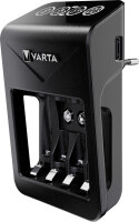 VARTA Ladegerät LCD Plug Charger+, inkl. 4 x AA Akkus