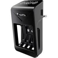 VARTA Chargeur LCD Plug Charger+, avec 4 piles AA